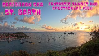 ST BARTS GUSTAVIA CARIBBEAN SEA 4k Fantastic Sunset and Spectacular View Lighthouses of SaintBart [upl. by Syxela79]