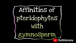 Affinities of pteridophytes with gymnosperm [upl. by Sherard319]