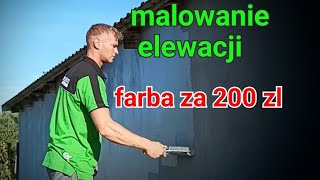 malowanie elewacji farbą fasadową z markietu mrówka 🐜 czy warto oszczędzać [upl. by Tessa]