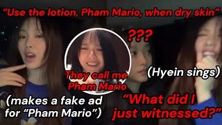 Hyein and Haerin CONTINUE to make FUN of Hanni’s madeup NICKNAME “Pham Mario”  NewTea [upl. by Benedetta]