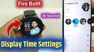 fire boltt smartwatch display time settings fire boltt smart watch screen time 2024 TechGyan1M [upl. by Ahsek74]