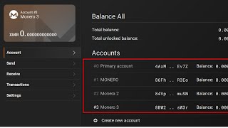 How To Create Monero Multiple Accounts  Monero GUI Wallet [upl. by Cornish]