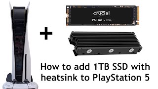 Upgrade PlayStation 5 storage with CHEAP but solid P5 PLUS CRUCIAL 1TB SSD  Heatsink installation [upl. by Nhguavahs39]