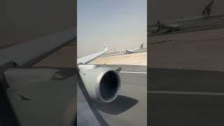 qatarairways A350 RollsRoyceplc Trent XWB full power hot takeoff from Doha [upl. by Ecirpak]