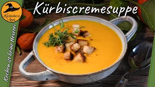 Kürbissuppe mit Kokosmilch  Curry und Zimtcroutons [upl. by Daniel]