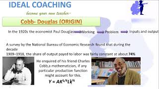 PART 1 COBB DOUGLAS PRODUCTION FUNCTION HINDI [upl. by Ssac581]