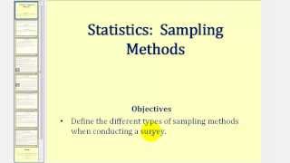 Statistics Sampling Methods [upl. by Nalahs]