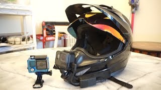 GoPro Hero 5 Motorcycle Helmet Setup [upl. by Esahc]