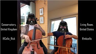 Star Wars  Cello Duo  Imperial March  Ft Mickey Katz of the BSO  UK  USA [upl. by Lavud]