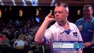 German Darts Masters 2014 Second Round Wes Newton v Jarkko Komula [upl. by Hiller]