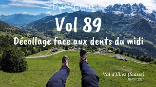 Parapente  vol 89  Val dIlliez  Face aux dents du midi [upl. by Chemar341]