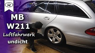 MB EKlasse W211 Luftfahrwerk undicht  Air suspension leaking  VitjaWolf  Tutorial  HD [upl. by Nue969]