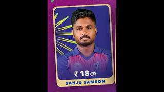 RR retained players for IPL 2025 ipl2025 rr sanjusamson [upl. by Xuagram]