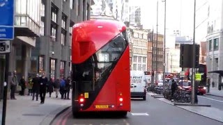 Buses in Bishopsgate 04032016 [upl. by Nnaitak]