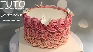 ♡• RECETTE LAYER CAKE  DECORATION GATEAU CAKE DESIGN •♡ [upl. by Krute]