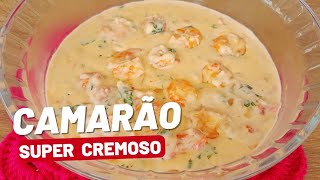 CAMARÃƒO AO MOLHO DE CREME DE LEITE TÃƒO DELICIOSO QUE VOCÃŠ VAI QUERER COMER ATÃ‰ O PRATO [upl. by Shannan]