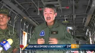 Las Noticias  Llega a Monterrey el helicóptero más grande de la Fuerza Aérea Mexicana [upl. by Squires419]