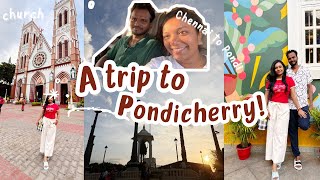 A trip to PONDICHERRY😍 Chennai to Pondi Bus Jouney  Day 1 [upl. by Nnyre]