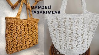 Yıldız modele farklılık katan bir teknik kolay anlatımıyla pattern crochet handmade handbag [upl. by Nealey]