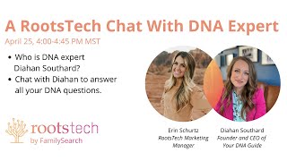 A RootsTech Chat with DNA Expert by Diahan Southard [upl. by Nairda335]