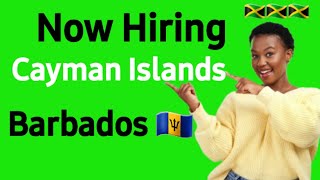 Cayman Island amp Barbados Now Hiring Salary 2530 Per Hr Caregivers Domestic Helper Laundry Attndt [upl. by Ynohtnaleahcim]