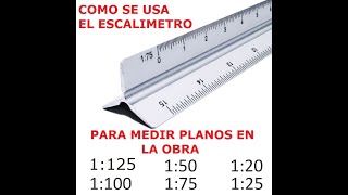 Como se usa el escalímetro 📏 en construcción AHORRA tiempo en la obra [upl. by Asille99]