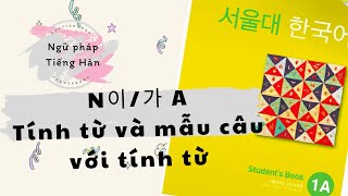 Sơ cấp 1 S이가 A Tính từ và mẫu câu với Tính từ trong Tiếng Hàn Ngữ pháp thuộc Giáo trình Seoul 1A [upl. by Arukas]