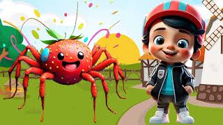 Incy Wincy Spider Cartoon  ActionPacked Nursery Rhyme for Kids  Incy Bitsy Spider  Animal Songs [upl. by Louth]