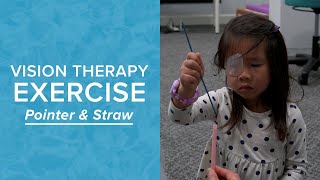 AN EASY TO DO Vision Therapy Exercise For CHILDREN Pointer and Straw [upl. by Enale]