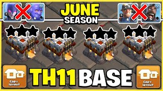 TOP 10  BEST TH11 CWL BASE WITH LINK 2024  TH11 WAR BASE WITH LINKS  TH11 BASE CLASH OF CLANS [upl. by Legin]