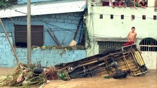 Manila Philippines Flooding Stock Footage Screener  HD 1920x1080 30p [upl. by Clint771]