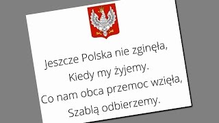 Mazurek Dąbrowskiego Polski hymn państwowy cztery zwrotki  tekst KIEDY MY ŻYJEMY wykonanie żeńskie [upl. by Solrak917]