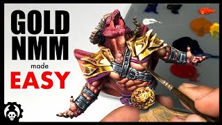 HOW to Paint Gold NMM for Beginners  Non Metallic Metal made EASY [upl. by Nnylaehs]