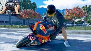 KTM RC16 MotoGP The Crew Motorfest Steering Wheel Gameplay  Thrustmaster T300RS [upl. by Maribelle325]