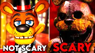 I Played FNAF But Every Game Gets MORE SCARY [upl. by Rdnaskela382]