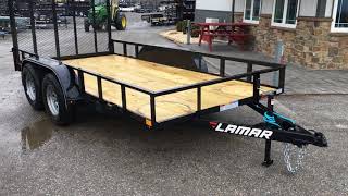 Lamar UT07 Utility Landscape Trailer 77quotx14 7000 GVW UT771423 [upl. by Norraf]