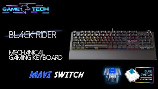 Gametech Black Rider  Blue Switch Mekanik Klavye [upl. by Tilla774]