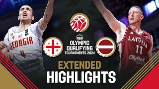 Georgia 🇬🇪 vs Latvia 🇱🇻  Extended Highlights  FIBA OQT 2024 Latvia [upl. by Nywles105]