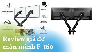 Review  Giá đỡ hai màn hình F160 [upl. by Sherill]