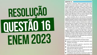 Resolução questão 16 PROVA AZUL  Linguagens ENEM 2023 [upl. by Older706]