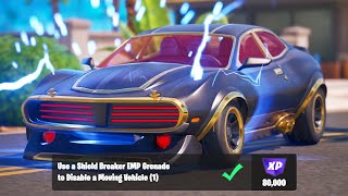 Use a Shield Breaker EMP Grenade to Disable a Moving Vehicle  Fortnite Quests [upl. by Catie71]