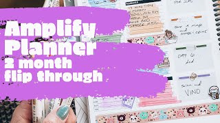 Amplify Planner  Two Months of Spreads 💕 [upl. by Nnewg301]