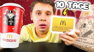 10 Tage MCDONALDS MONOPOLY GEGESSEN amp das habe ich GEWONNEN🍔🎁 [upl. by Learrsi221]