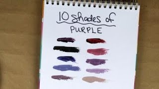 10 Shades of Purple  How to Make Lavender Paint Mauve Color Taupe Colour Indigo and Lilac [upl. by Omrellug759]