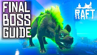 RAFT  How to beat ALPHA HYENA  Final Boss GUIDE [upl. by Santa515]