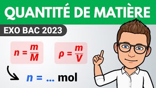 Calculer une QUANTITÉ DE MATIÈRE 🎯 BAC Polynésie 2023  Terminale spécialité [upl. by Neff]