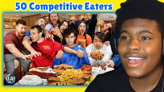 Tykei Reacts To I Brought 50 Competitive Eaters To A Buffet [upl. by Melnick]