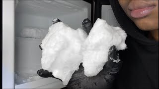 ORIGINAL FREEZER FROST MIXED WITH CARBONATED HUMIDIFIER FROST CHUNKS  ASMR ICE EATING [upl. by Borlase806]