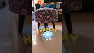 Old bedsheet into a puffy stool cover🤗 diy handmade viralvideo stitching [upl. by Nnaeiluj984]