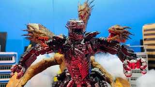 Mecha Godzilla vs King Ghidorah every fight sense epic battle Stop motion [upl. by Sanchez]